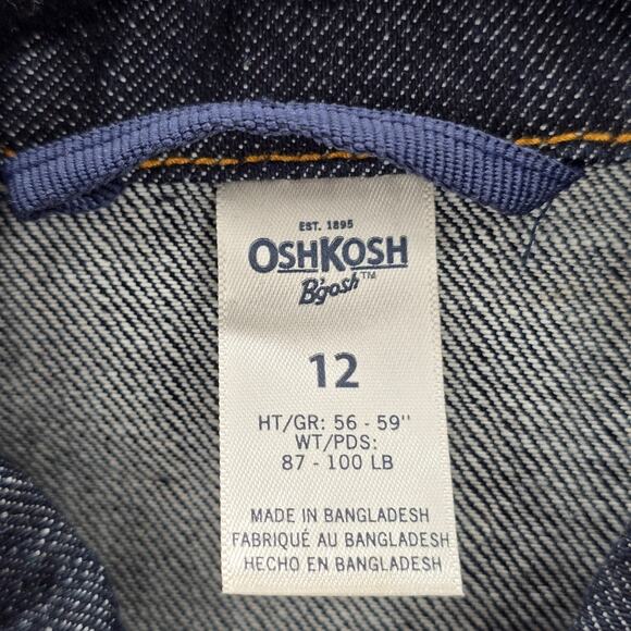 OshKosh B'gosh Blue Denim Cotton Span Button Jeans Jacket VTG Unisex Large L - Picture 6 of 7